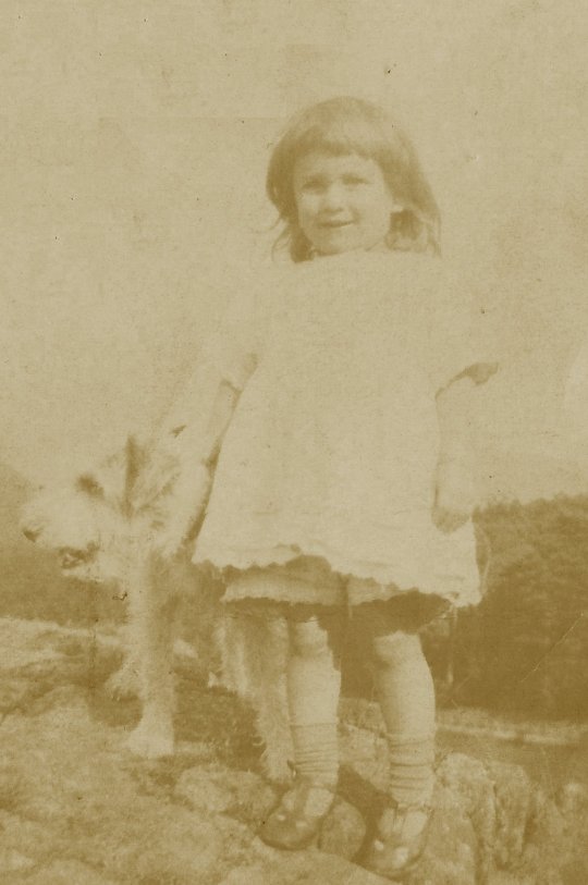 Eleanor, aged about 3 and with pet 