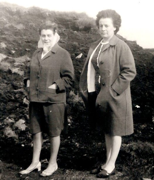 Eleanor & Ann - Photo noted - 'looking for peat on moors above Oldham'